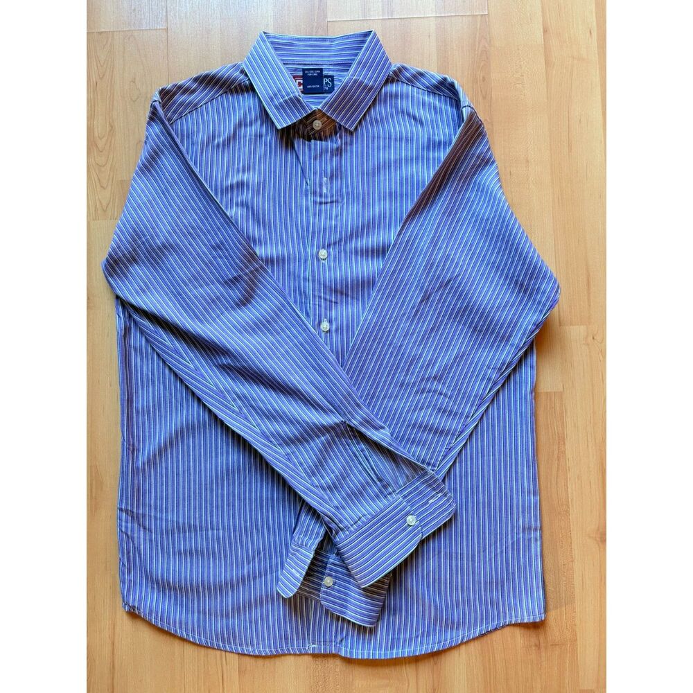 Chaps Boys Striped Button Down Shirt Size L (14/16)